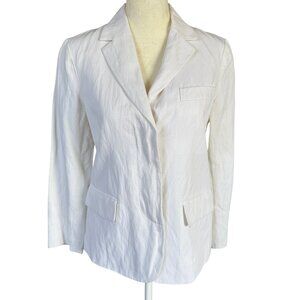 VINCE white collared long sleeve jacket blazer women's size 4